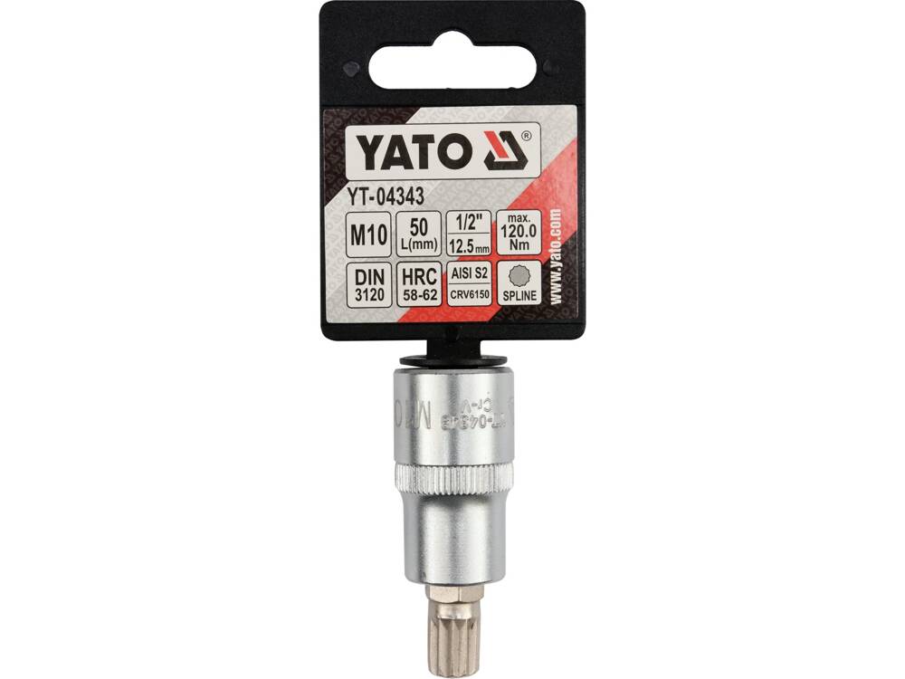 BORÍTOTT FÚRÓ M10, YATO YT-04343 1/2 ÁTALAKÍTÓVAL, 55MM