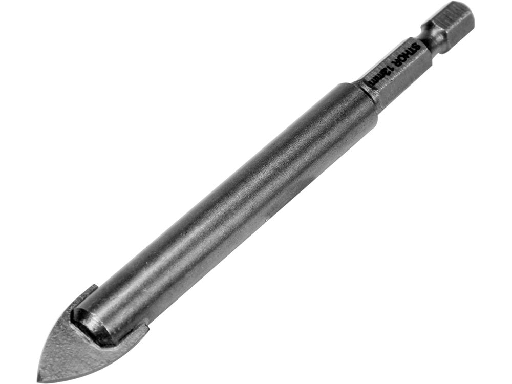Üvegfúró STHOR 21706, hatszögletű tartóval, kerámia fúró, 12 mm
