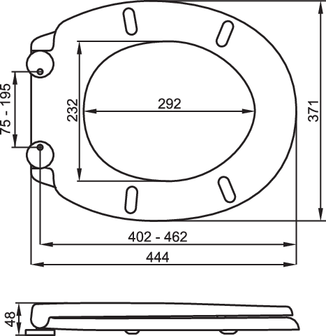 PP WC-FEDŐK FALA 75465
