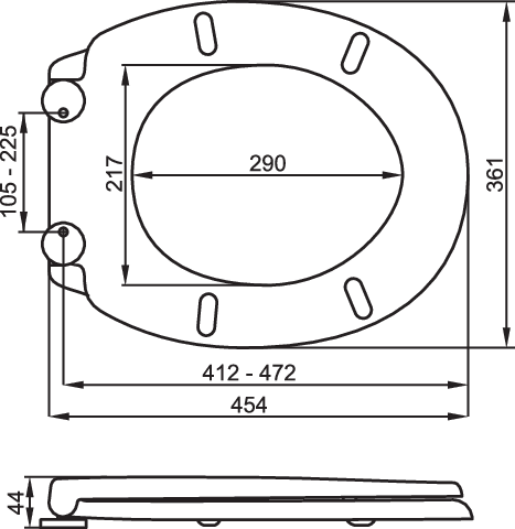 PP WC-FEDŐK, FALA 75464 LASSAN ZÁRÓDÓ