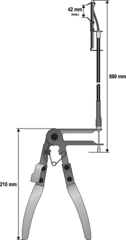 CLESTE PENTRU COLIERE YATO YT-0677 FURTUN CU CABLU