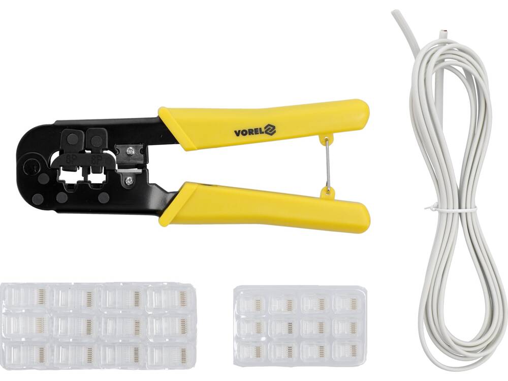VOREL 45503 CSATLAKOZÓ KRIMPELŐ FOGÓ ÉS TARTOZÉKOK