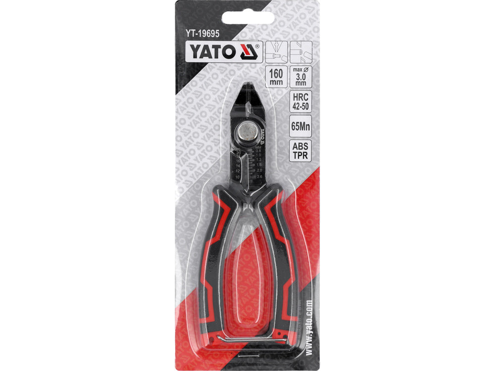 VÁGÓFOGÓ ÉS YATO YT-19695 KÁBELCSATOLÓ, 160MM