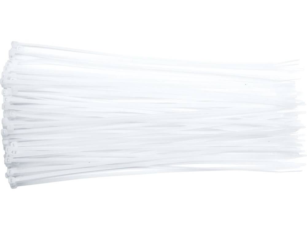 COLIERE PLASTIC 200X4.8MM, VOREL 73906 100 BUC, ALB