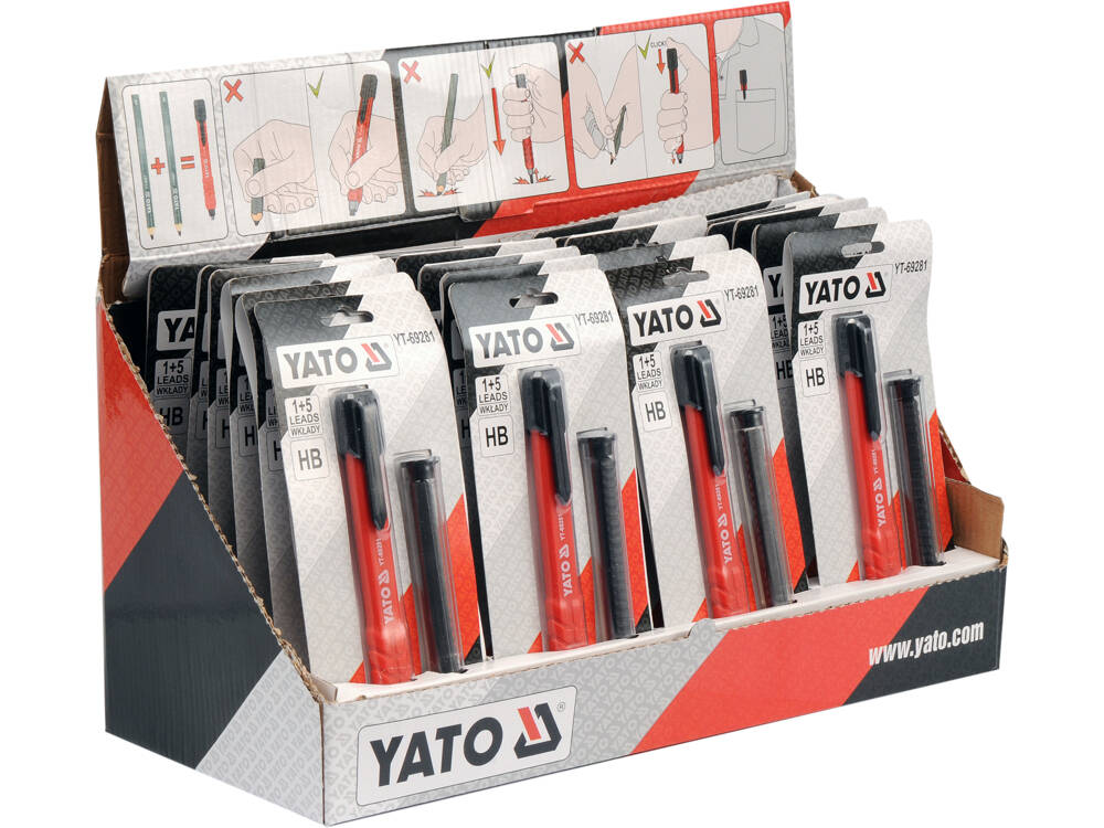 YATO MECHANIKUS CERUZA YT-69281 CSOMAGOLÁS TARTALÉKKAL