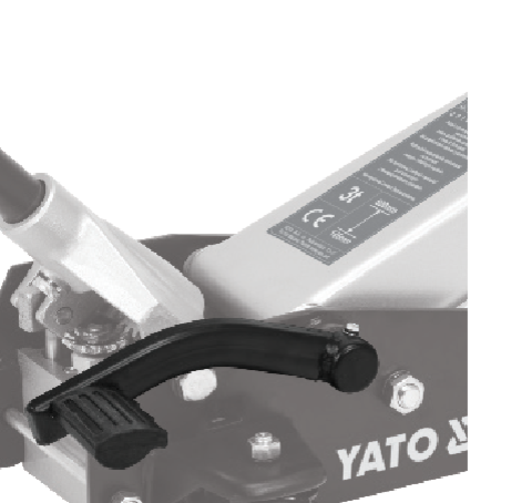 Krokodil emelő, 3 fogú, YATO YT-17213 pedállal