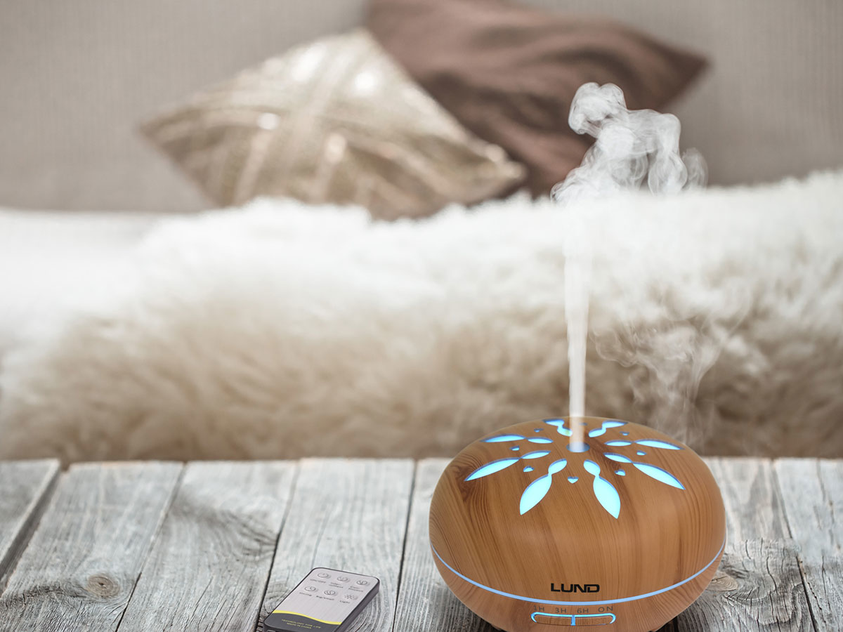 AROMATERÁPIÁS DIFFÚZOR 500ML, LUND 66902 12W, TÁVIRÁNYÍTÓVAL