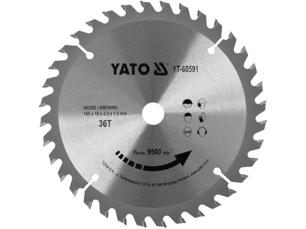 DISC CIRCULAR PENTRU YATO YT-60591 LEMN 165X36TX16MM