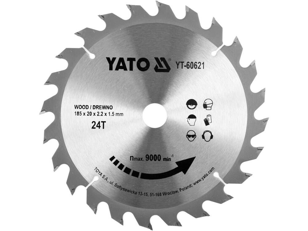 YATO YT-60621 KÖR TÁRCSA FA 185X24TX20MM