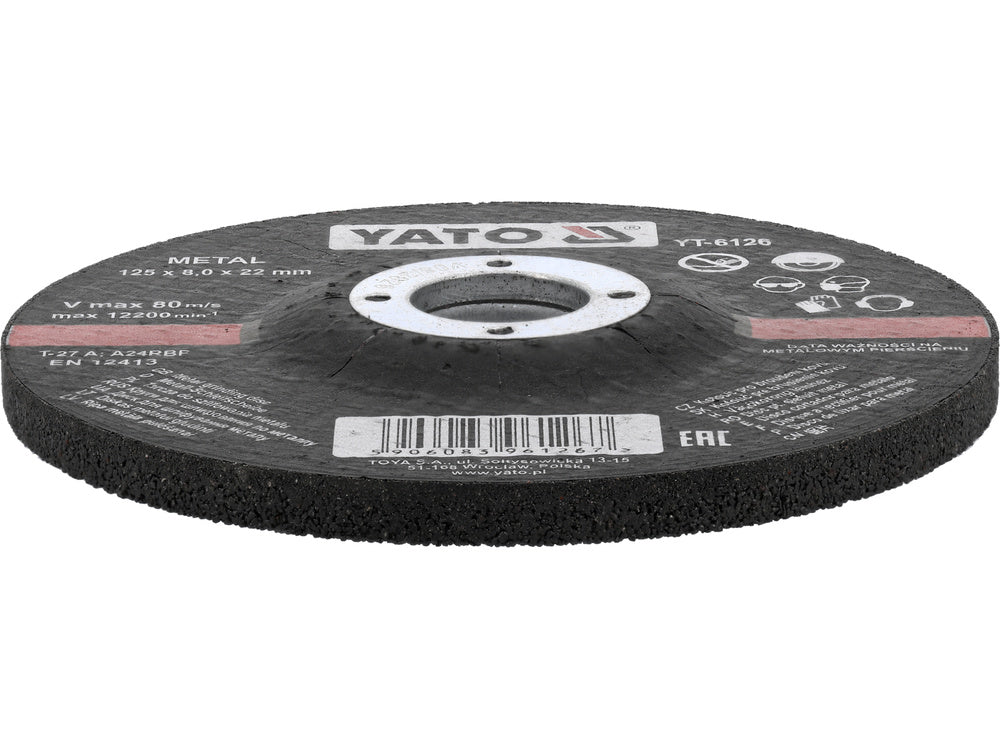 DISC DEBITAT METAL YATO YT-6126 125X8.0X22MM