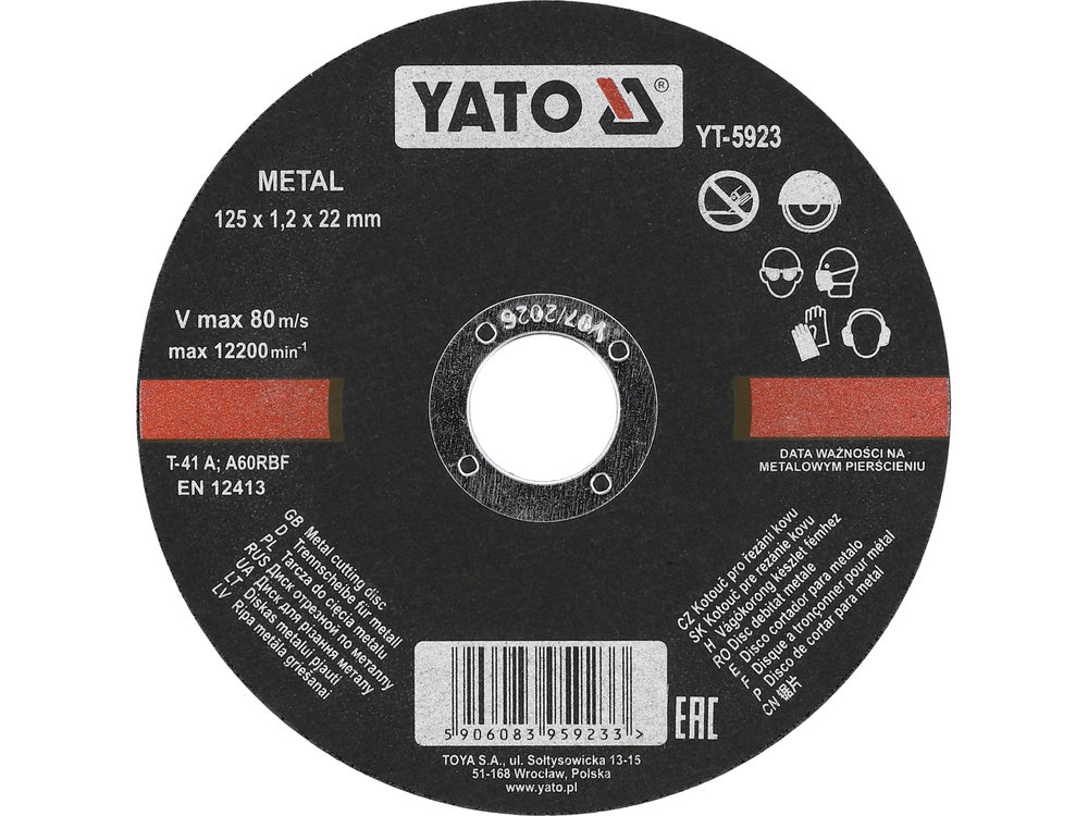 DISC DEBITAT METALE YATO YT-5923 125X1.2X22MM