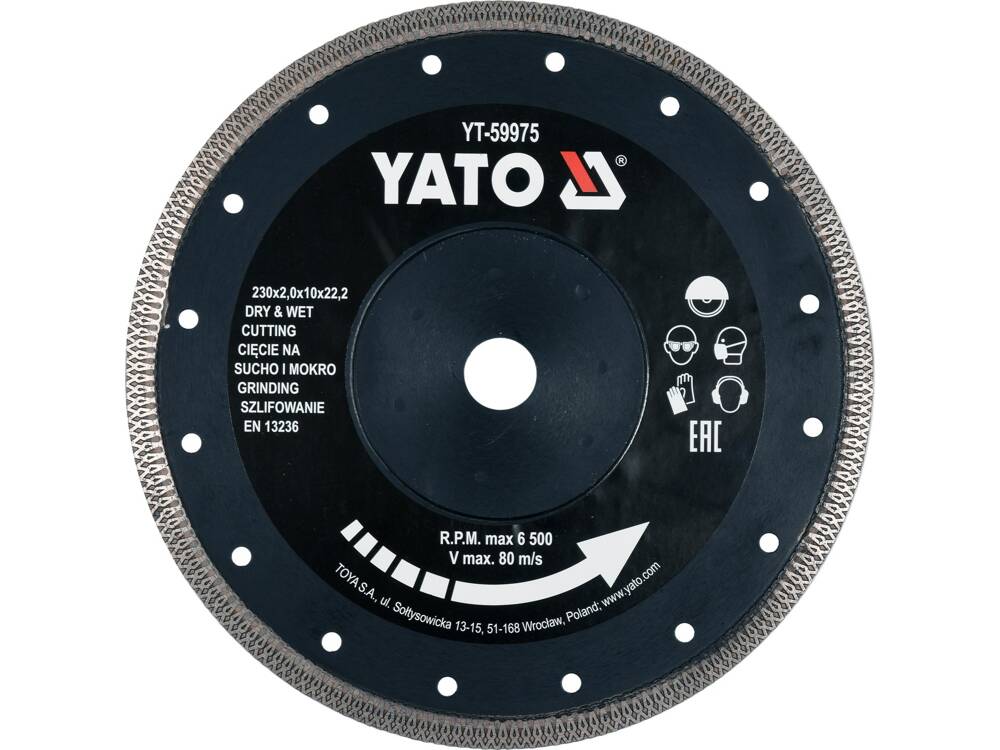 DISC DIAMANTAT, 230X22.2X2MM YATO YT-59975