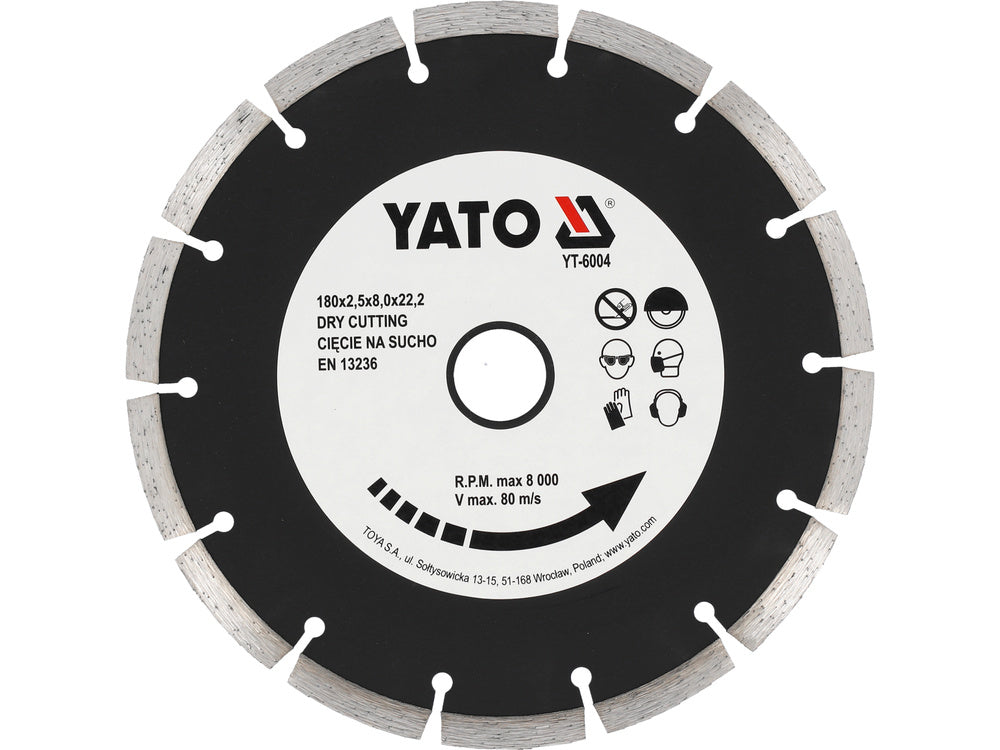 DISC DIAMANTAT SEGMENTAT YATO YT-6004 HS 180MM
