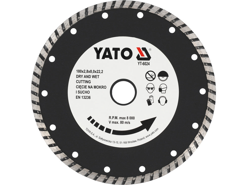 DISC DIAMANTAT TURBO YATO YT-6024 180MM