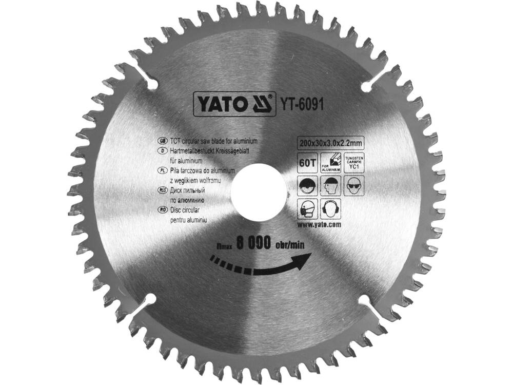 YATO YT-6091 KÖRFŰRÉSZLÉG ALUMÍNIUMHOZ 200X30X60MM