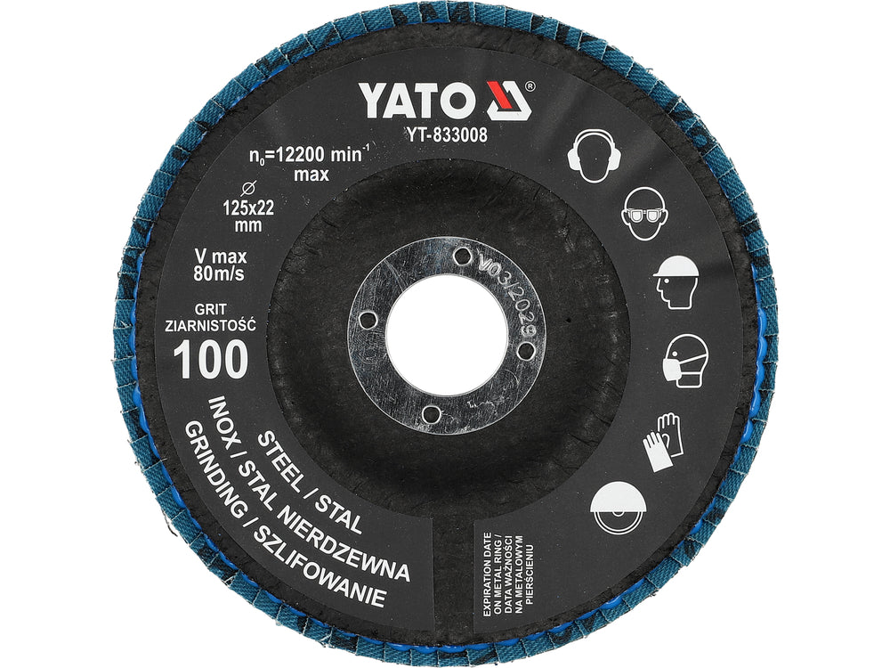 Disc pentru slefuit P100 YATO YT-833008, 125 mm