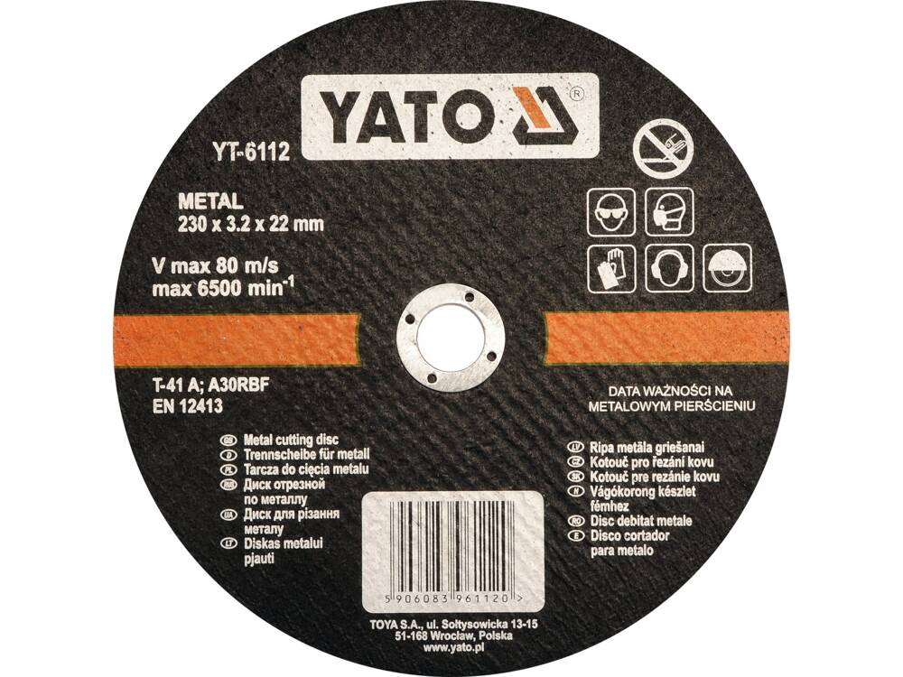 DISC TAIAT METAL YATO YT-6112 230X3.2X22MM