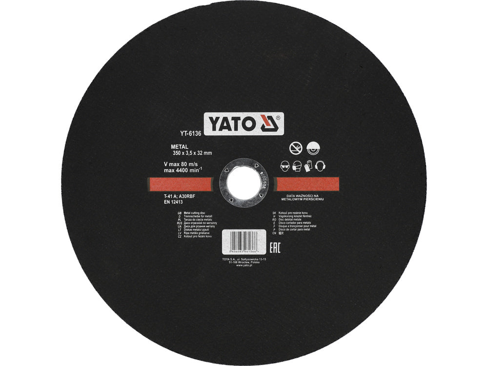 DISC TAIAT METAL YATO YT-6136 350X3.5X32MM