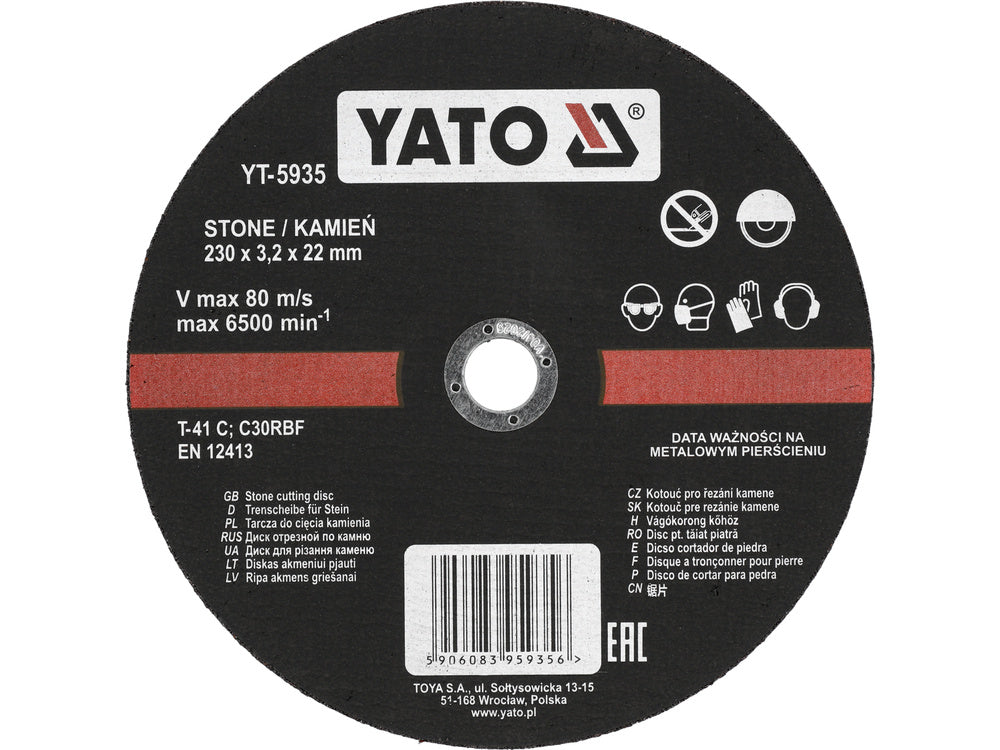 DISC TAIAT PIATRA YATO YT-5935 30X3.2X22MM