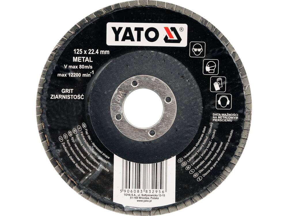 125 MM YATO YT-83296 P120 LAPOS TÁRCSÁK