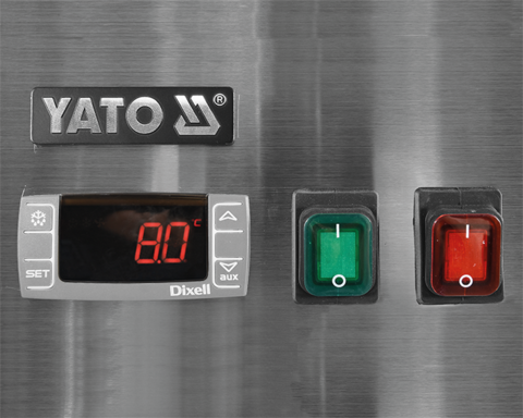 YATO YG-05225 GN2/1 HŰTŐSZEKRÉNY ÜVEG AJTÓVAL, 650L