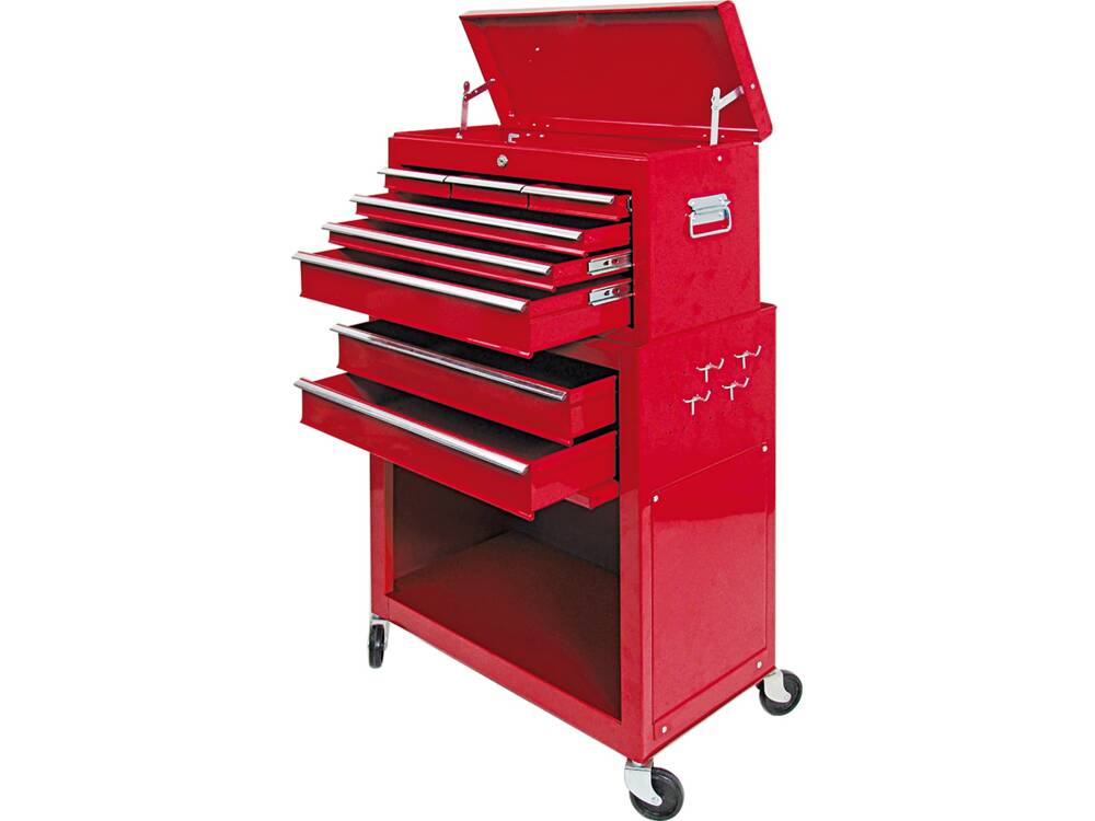 DULAP SCULE VOREL 81830 , 1070x620x330 mm, 6 comp , rosu , tabla de otel durabila