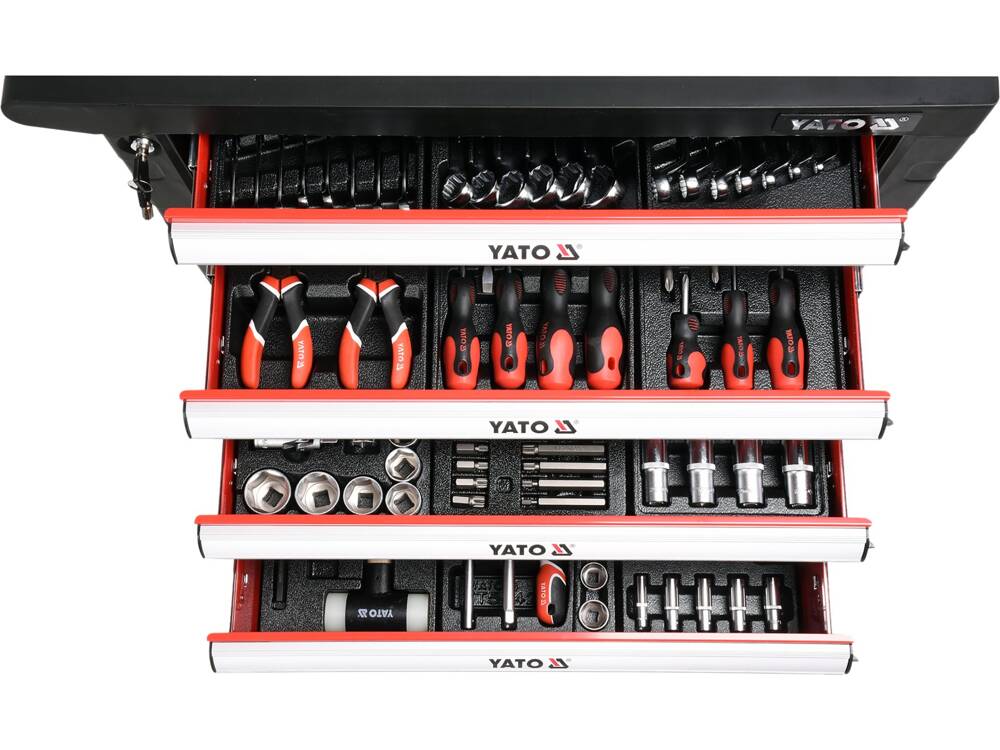 YATO SZERSZÁMSZEKRÉNY YT-55300, 958X766X465MM, 177 DARABOS SZERSZÁMMAL FELSZERELT