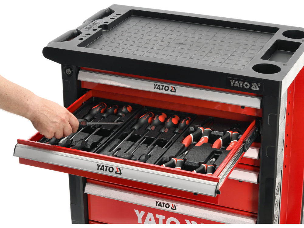 YATO SZERSZÁMSZEKRÉNY YT-55300, 958X766X465MM, 177 DARABOS SZERSZÁMMAL FELSZERELT