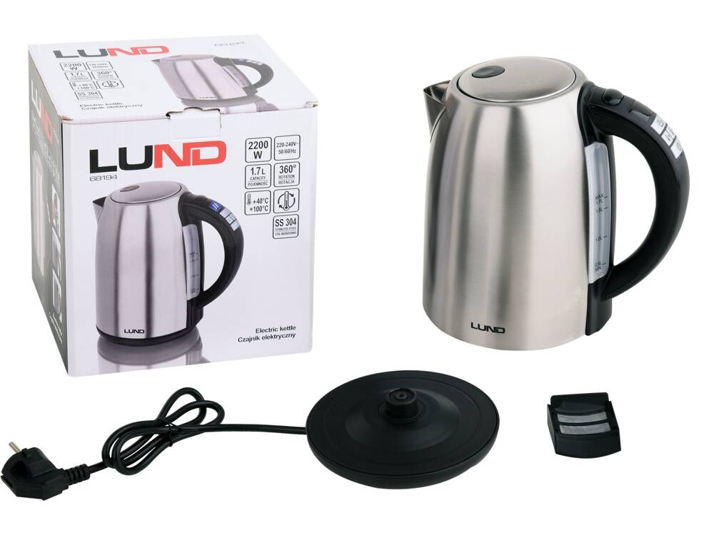 LUND 68194 HŐMÉRSÉKLET ÁLLÍTHATÓ VÍZFORRALÓ, 1,7 L