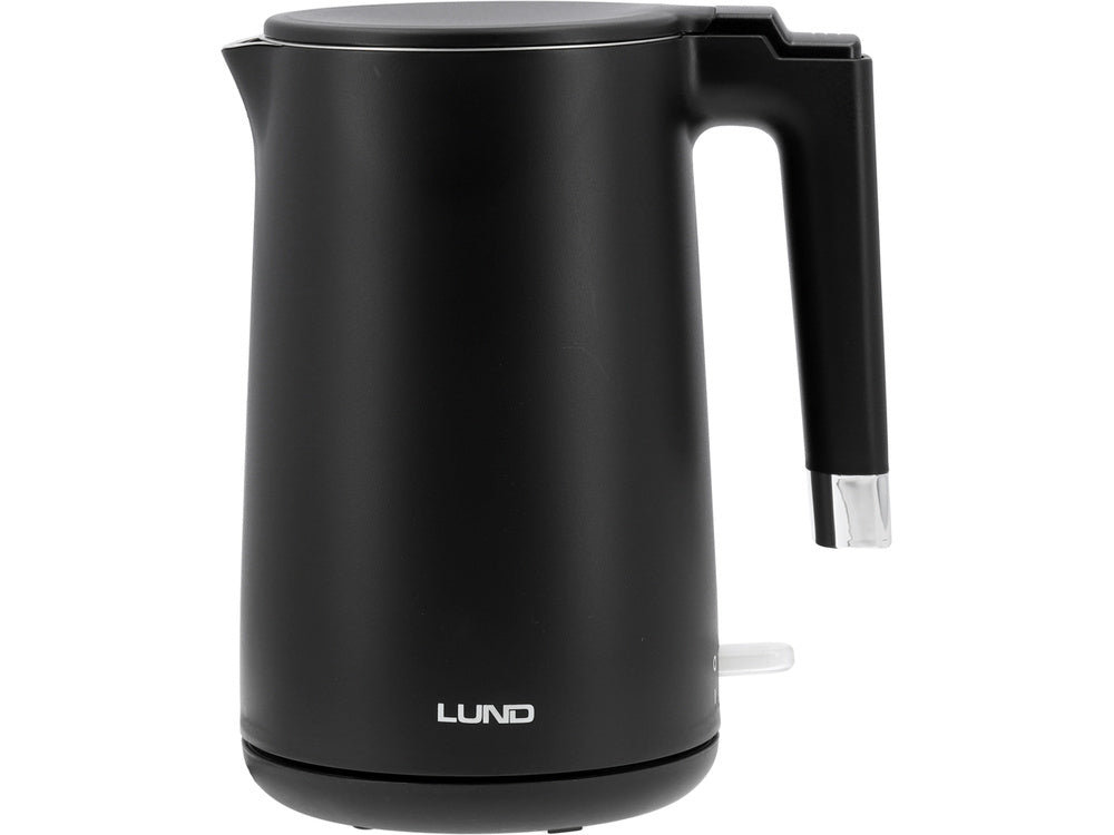 ELEKTROMOS VÍZFORRALÓ 1,5L LUND 68206 FEKETE, HŰVÖS TAPINTÁSÚ