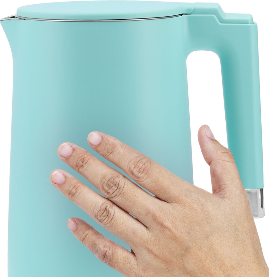 ELEKTROMOS VÍZFORRALÓ 1,5L LUND 68208 TÜRKIZ, HŰVÖS TAPINTÁSÚ