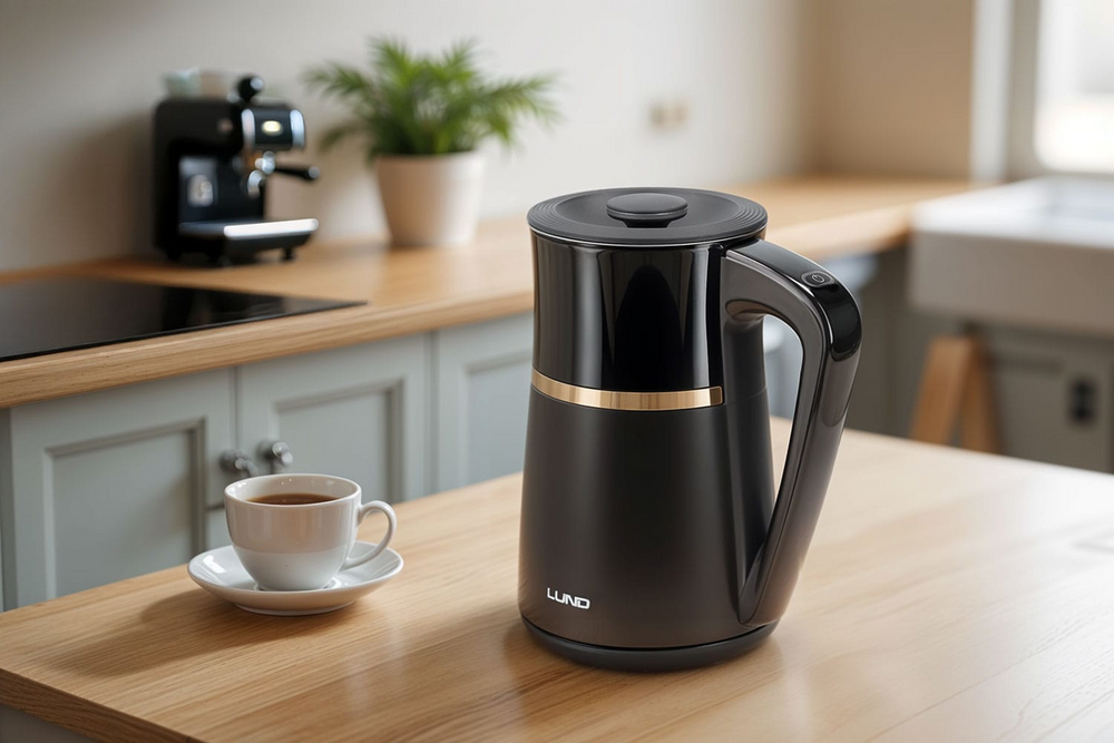 ELEKTROMOS VÍZFORRALÓ 1,7L, LUND 68217 HŐMÉRSÉKLET-SZABÁLYOZÓ, FEKETE