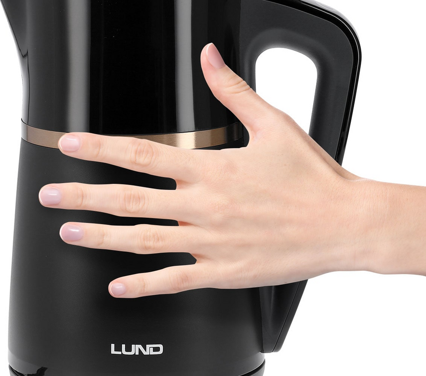 ELEKTROMOS VÍZFORRALÓ 1,7L, LUND 68217 HŐMÉRSÉKLET-SZABÁLYOZÓ, FEKETE
