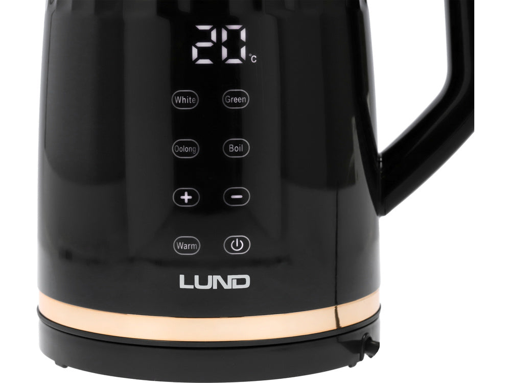 ELEKTROMOS VÍZFORRALÓ 1,7L, LUND 68218 HŐMÉRSÉKLET-SZABÁLYOZÓ, FEKETE