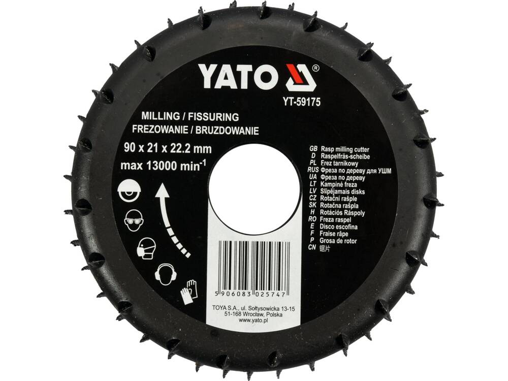 FREZA RASPEL 90X21X22.2MM YATO YT-59175