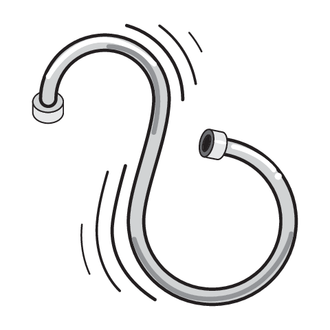 FURTUN DE DUS, FALA 75655 2M, PVC, ARGINTIU