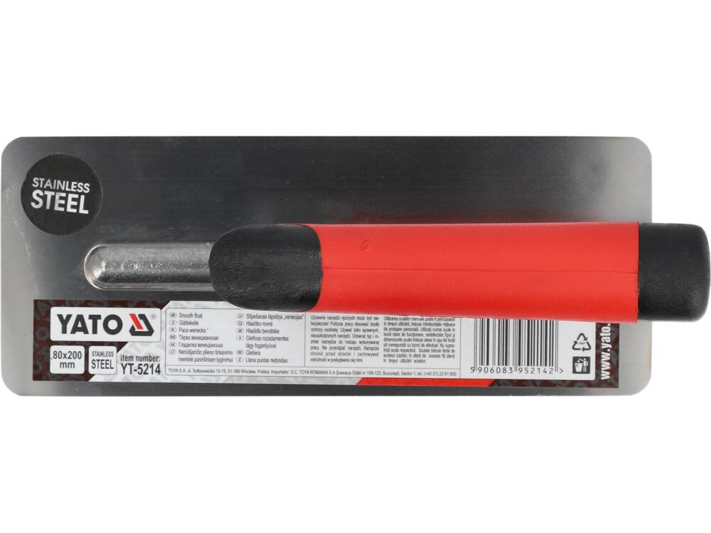 GLETIERA OTEL INOXIDABIL YATO YT-5214 80X200MM