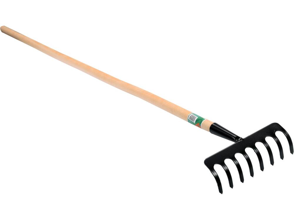 FÉM GEREBLYE, 8 FLO 35741 FOGÚ, SZÁRRAL