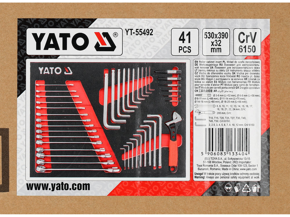 Insertie dulap de scule 41 piese YATO YT-55492 - imagine 2