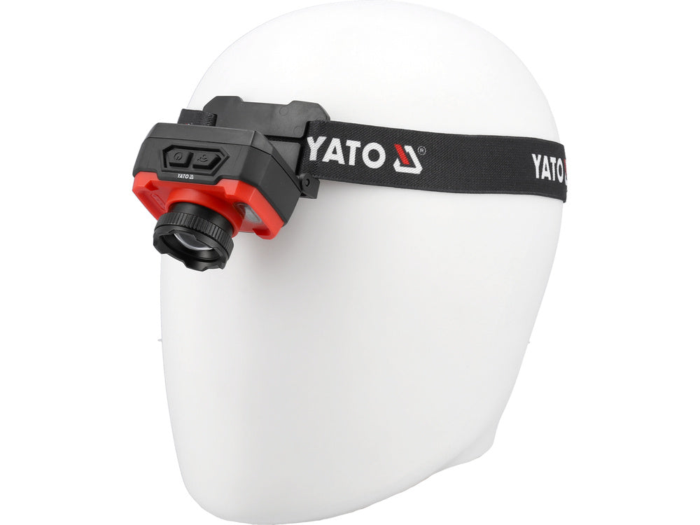 FEJLÁMPA YATO YT-085941 ELEMMEL 600LM, MOZGÁSÉRZÉKELŐVEL