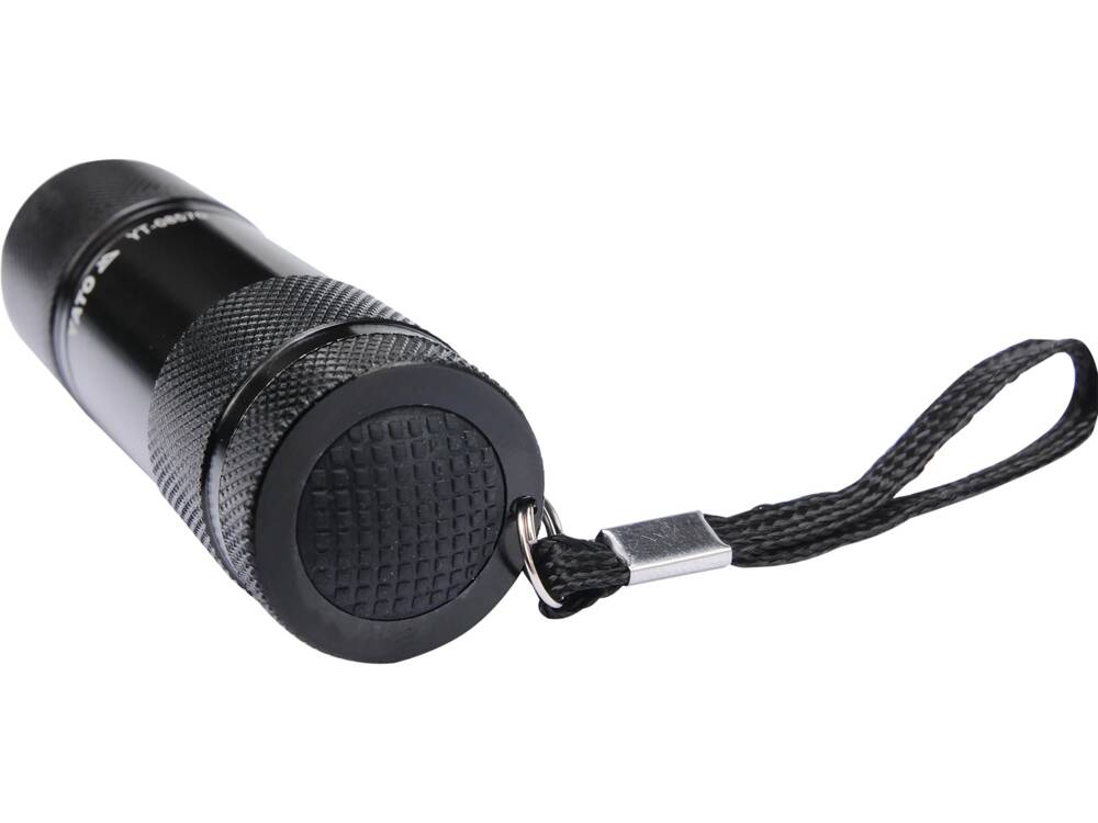 ALUMÍNIUM ZSEBLÁMPA, YATO YT-08570 9 LED, FEKETE