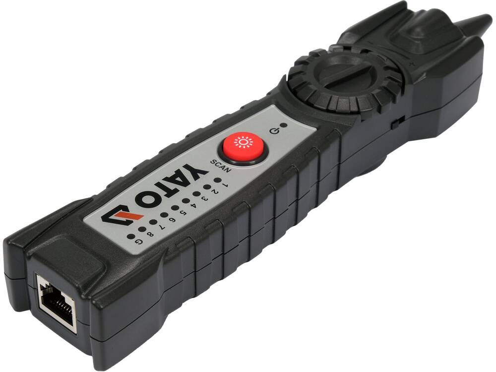 YATO YT-73137 HELYMEGHATÁROZÓ ÉS TESZTER RJ11 RJ45 HÁLÓZATI KÁBELEK ELLENŐRZÉSÉHEZ, ZAVARÁLLÓ