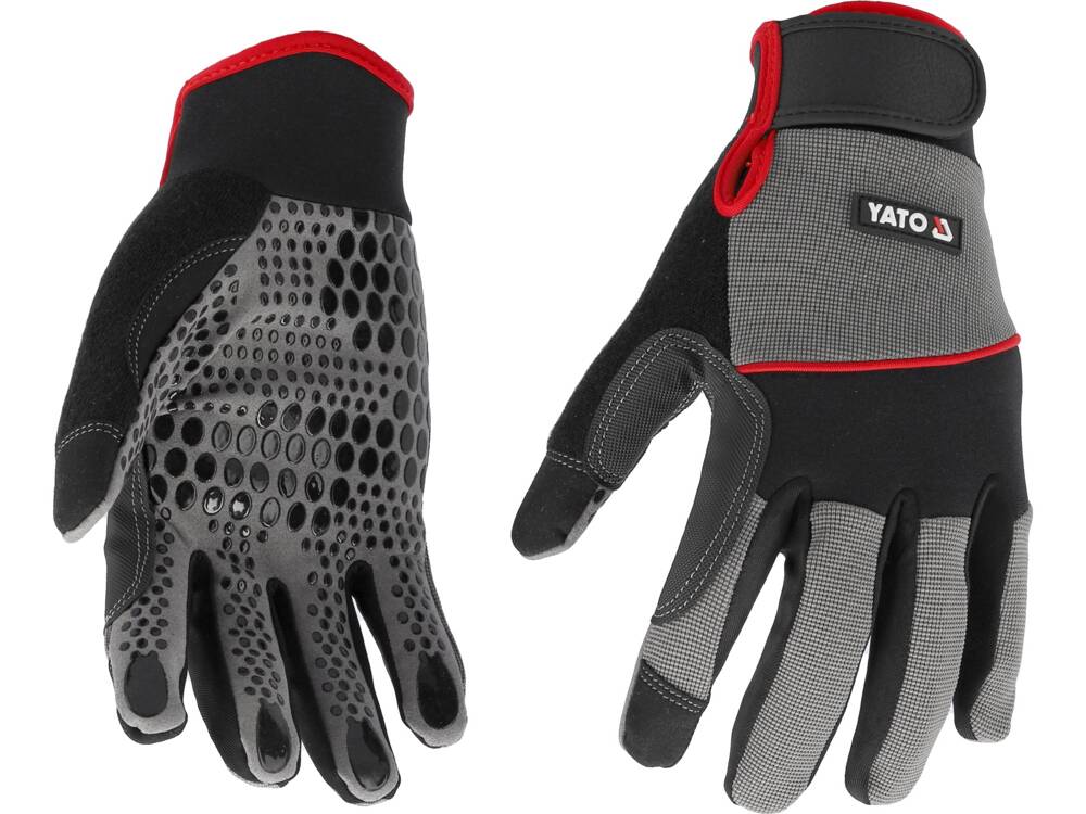 YATO YT-74665 VÉDŐKESZTYŰ CSÚSZÁSGÁTLÓ CSÖVEKKEL, 9-ES MÉRET