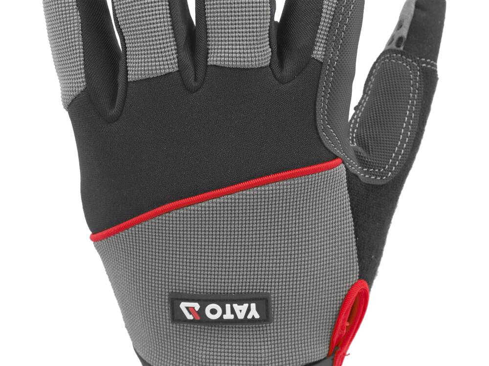 YATO YT-74665 VÉDŐKESZTYŰ CSÚSZÁSGÁTLÓ CSÖVEKKEL, 9-ES MÉRET