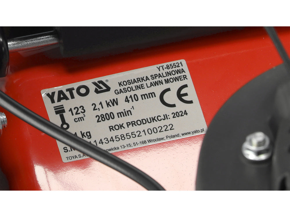 MASINA DE TUNS IARBA YATO YT-85521 , PE BENZINA, CU AUTOPROPULSIE, 41CM