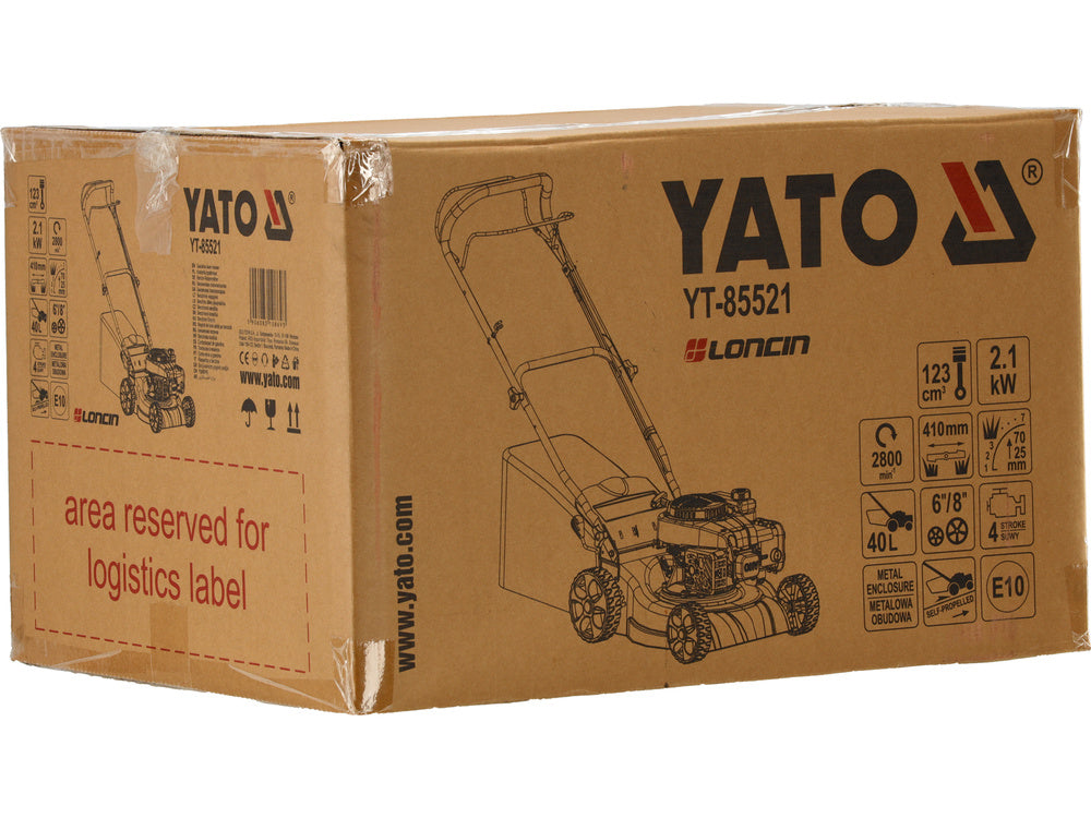 MASINA DE TUNS IARBA YATO YT-85521 , PE BENZINA, CU AUTOPROPULSIE, 41CM