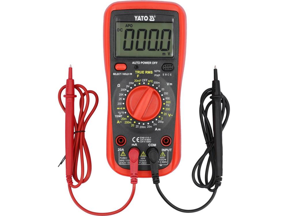 DIGITÁLIS MULTIMÉTER, VALÓDI YATO YT-73083 RMS