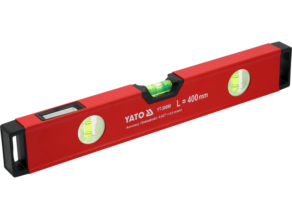 Nivela aluminiu YATO YT-30080, 400 mm cu maner 3 bule - imagine 2