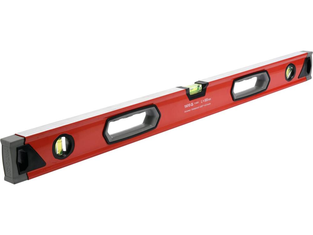 YATO YT-30072 ALUMÍNIUM VÍZMÉRŐ 800MM, 3 ÜVEG, 0,5MM/M PRECÍZIÓ