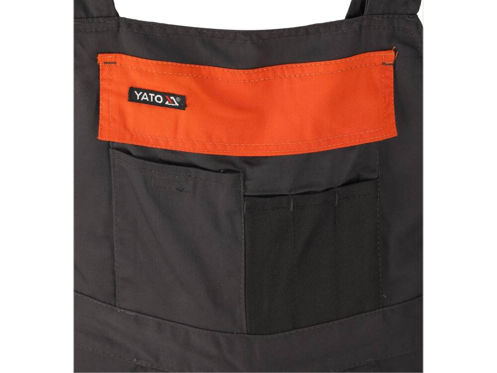 YATO YT-80914 MUNKANADRÁG MELLKASSAL, ANDEZIT, MÉRET, L/XL